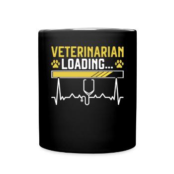 Veterinarian Loading Animal Doctor Veterinary - Full Colour Mug - black - Front