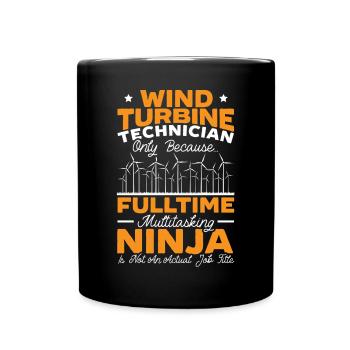 Énergie éolienne renouvelable Windtech Windmill Enthusiast - Mug uni - noir - Devant