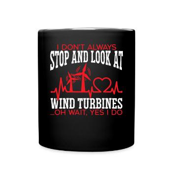 Énergie éolienne renouvelable Windtech Windmill Enthusiast - Mug uni - noir - Devant