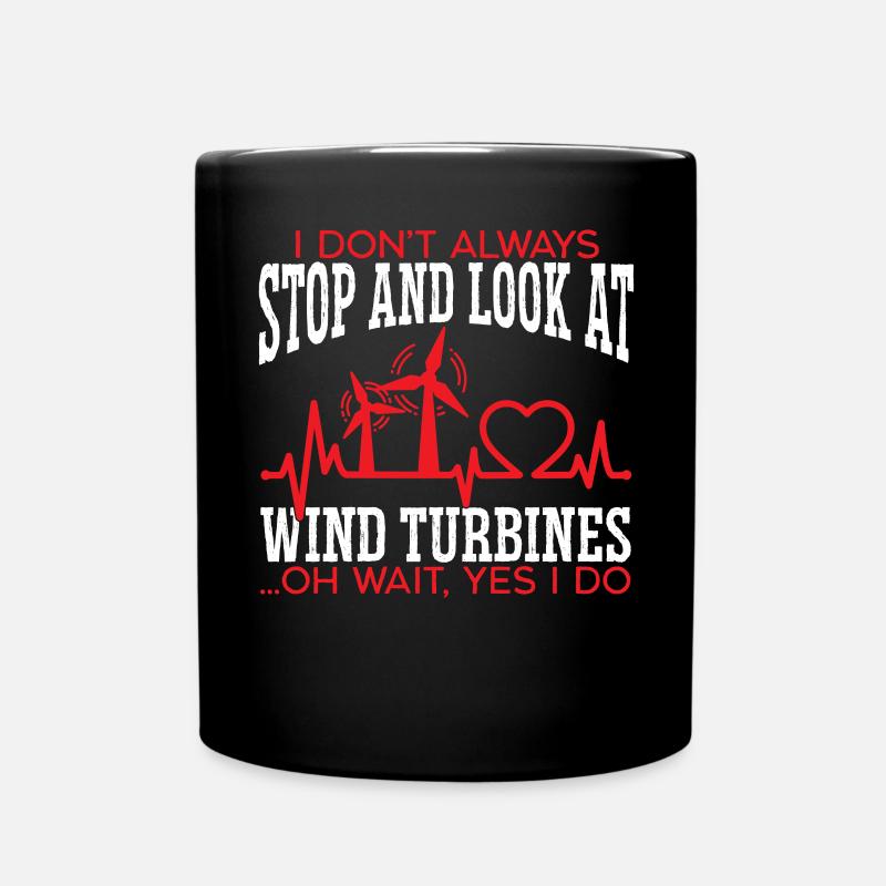 Wind Erneuerbare Energien Windtech Windmühlen-Enthusiast - Tasse einfarbig - Schwarz