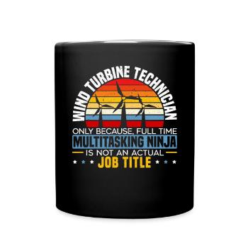 Énergie éolienne renouvelable Windtech Windmill Enthusiast - Mug uni - noir - Devant