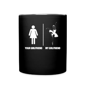 Ballet Dancer Dance Girl Ballerina - Full Colour Mug - black - Front