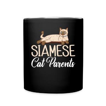 Siamesische Katze Geschenke - Tasse einfarbig - Schwarz - Vorne