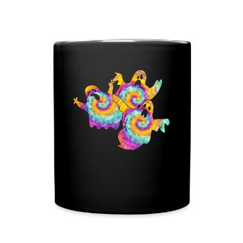 Tie Dye Candies Psychedelic Hippie Costume - Full Colour Mug - black - Front