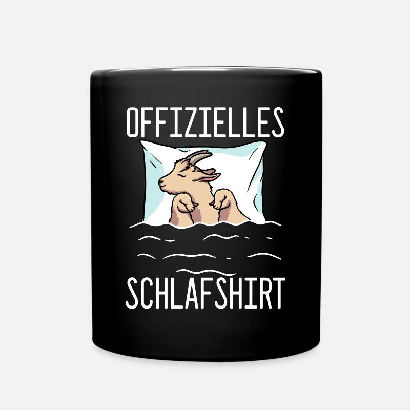 Offizielles Schlafshirt Ziege Schlafanzug Ziege - Tasse einfarbig - Schwarz
