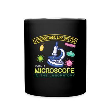 Biologie Lehrer Motiv Naturwissenschaft - Tasse einfarbig - Schwarz - Vorne