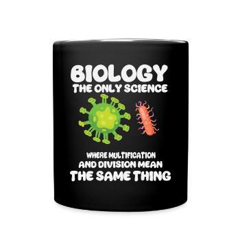 Biologie Lehrer Motiv Naturwissenschaft - Tasse einfarbig - Schwarz - Vorne