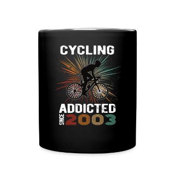 20 Birthday 2003 Vintage Retro Bicycle Cyclist - Full Colour Mug - black - Front