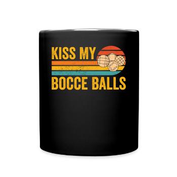 Drôle de boule de boccia rétro - Mug uni - noir - Devant
