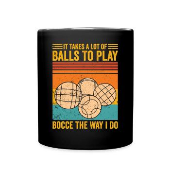 Drôle de boule de pétanque - Mug uni - noir - Devant