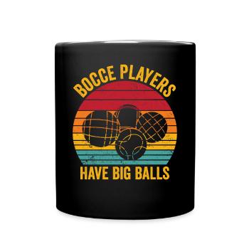 Funny Boccia Ball Retro - Full Colour Mug - black - Front