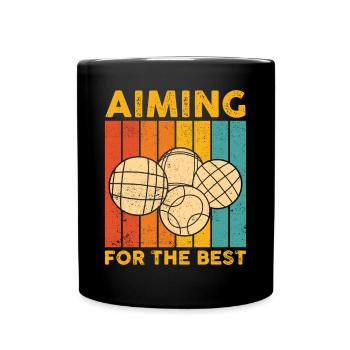 Funny Boccia Ball Retro - Full Colour Mug - black - Front