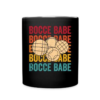 Funny Boccia Ball Retro - Full Colour Mug - black - Front