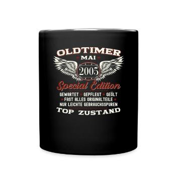 18. Geburtstag Mann Oldtimer Mai Jahrgang 2005 - Tasse einfarbig - Schwarz - Vorne