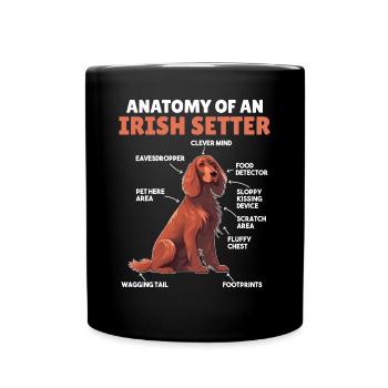 Explication du chien Anatomie d’un setter irlandais - Mug uni - noir - Devant