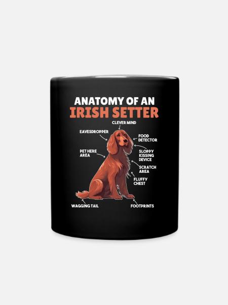 Hunde Erklärung Anatomy eines Irish Setter - Tasse einfarbig - Schwarz