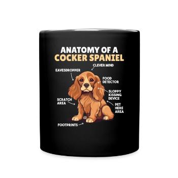 Explication du chien Anatomie d’un cocker - Mug uni - noir - Devant