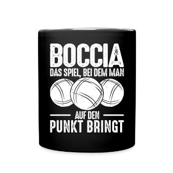 Bocciaspieler Boccia Spruch Legend Kugeln Boccia - Tasse einfarbig - Schwarz - Vorne