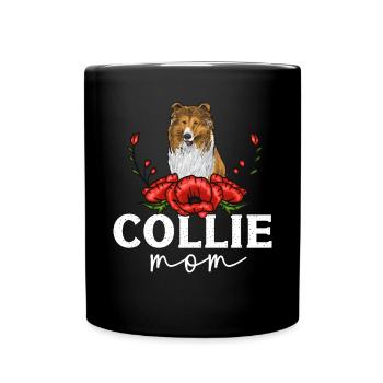 Longhair Collie Rough Collie Dog - Full Colour Mug - black - Front