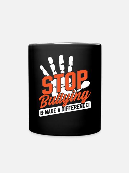 Mobbingprävention Freundlichkeit - Tasse einfarbig - Schwarz