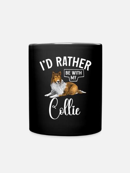 Collie à poil long Collie rugueux Chien - Mug uni - noir