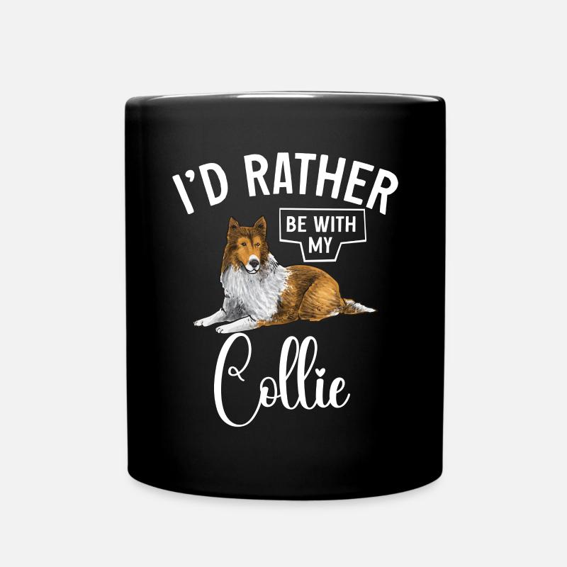 Collie à poil long Collie rugueux Chien - Mug uni - noir