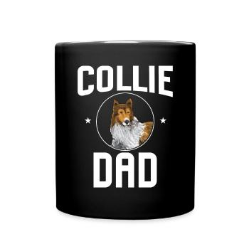 Longhair Collie Rough Collie Dog - Full Colour Mug - black - Front