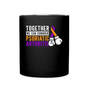 Ensemble, nous pouvons vaincre l'arthrite psoriasique - Mug uni - noir - Devant