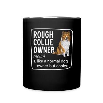 Longhair Collie Rough Collie Dog - Full Colour Mug - black - Front