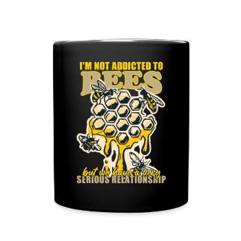Apiculture Nectar Miel Rucher Nid d’abeille - Mug uni - noir - Devant
