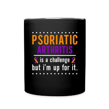 Psoriatic Arthritis Is A Challenge - Full Colour Mug - black - Front