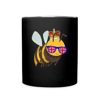 Biene Königin Queen Elizabeth II Sonnenbrillen - Tasse einfarbig - Schwarz - Vorne