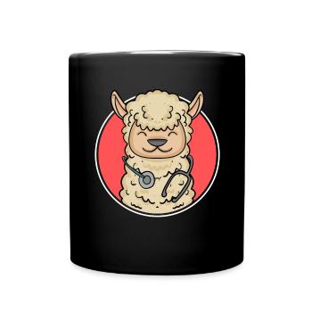 Alpaca Doctor Doctor - Full Colour Mug - black - Front