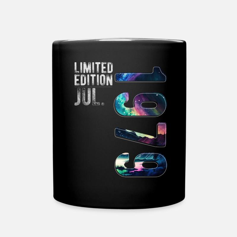 Limited Edition 1979 Juli Geburtstag Nordlichter - Tasse einfarbig - Schwarz