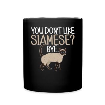 Siamesische Katze Geschenke - Tasse einfarbig - Schwarz - Vorne