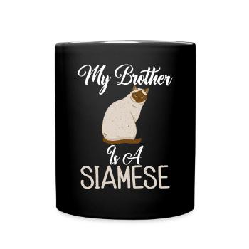 Cadeaux de chat siamois - Mug uni - noir - Devant