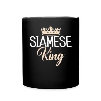 Siamesische Katze Geschenke - Tasse einfarbig - Schwarz - Vorne