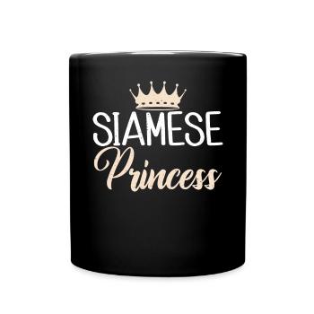 Siamesische Katze Geschenke - Tasse einfarbig - Schwarz - Vorne