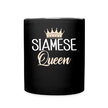 Siamesische Katze Geschenke - Tasse einfarbig - Schwarz - Vorne