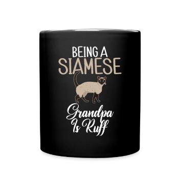 Siamesische Katze Geschenke - Tasse einfarbig - Schwarz - Vorne