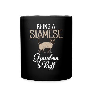 Siamesische Katze Geschenke - Tasse einfarbig - Schwarz - Vorne