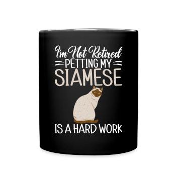 Cadeaux de chat siamois - Mug uni - noir - Devant