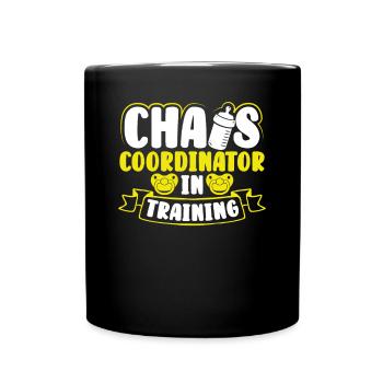 Chaos-koordinator In Ausbildung - Tasse einfarbig - Schwarz - Vorne