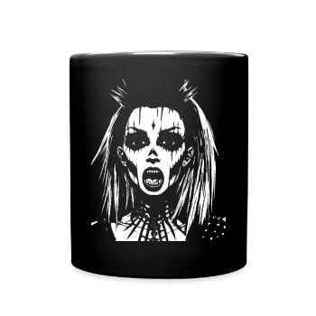 Fairycore Aesthetics Grunge Skeleton Fairy Goth G - Full Colour Mug - black - Front