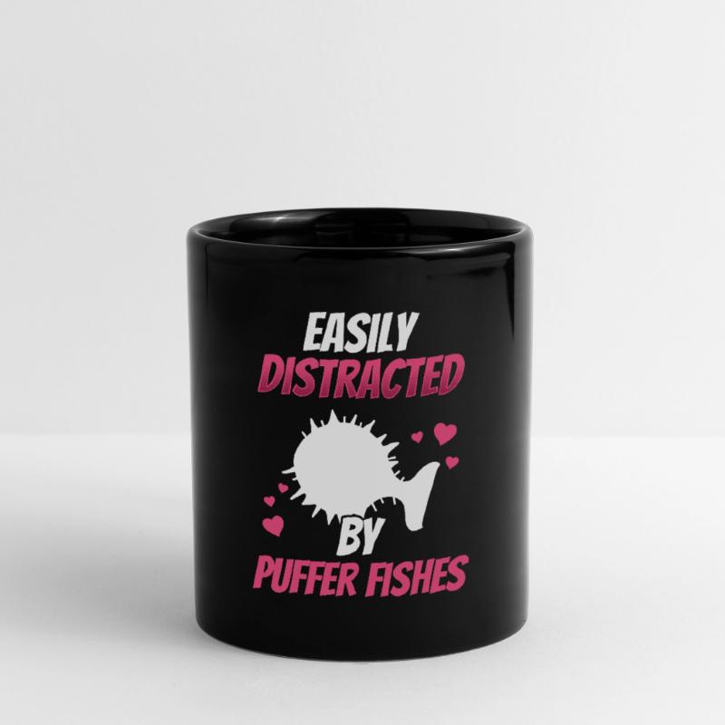 Distrait par le poisson-globe Poisson-globe géant Mug uni