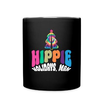 Hippie Holidays, Man - Noël hippie - Mug uni - noir - Devant