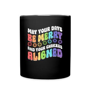 Hippie Christmas Chakra - Tasse einfarbig - Schwarz - Vorne