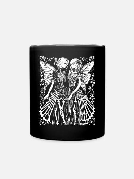 Fairycore Esthétique Squelette Fée Goth Grunge G - Mug uni - noir