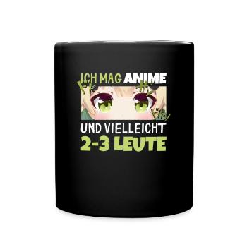 Sarkastisches Kawaii Statement für Manga-Liebhaber - Tasse einfarbig - Schwarz - Vorne