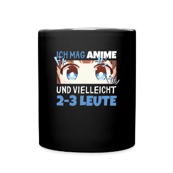 Sarkastisches Kawaii Statement für Manga-Liebhaber - Tasse einfarbig - Schwarz - Vorne